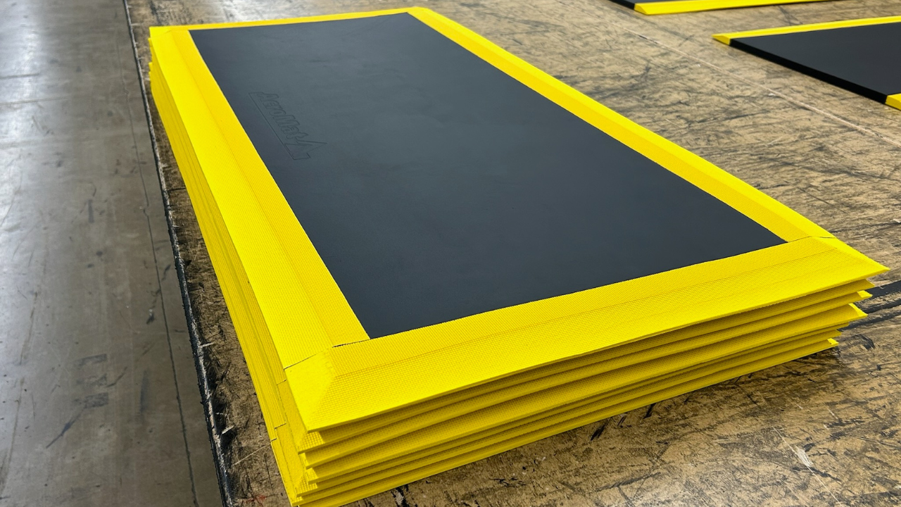 100-Cleanroom Series, Yellow Border, 2' Wide | AcroMat